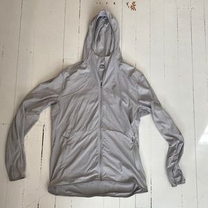 Lululemon light grey surge full zip hoodie large